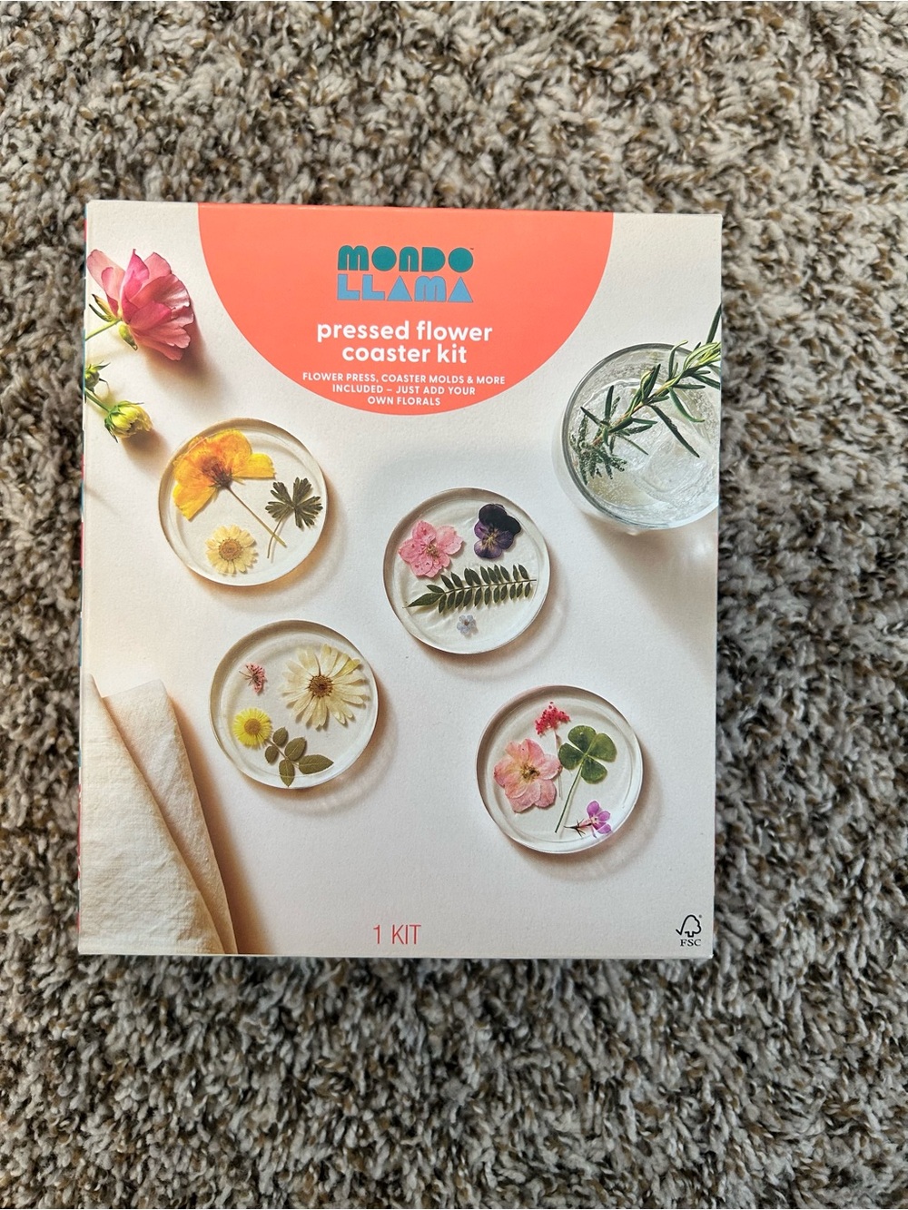 Mondo Llama Pressed Flower Coaster Kit